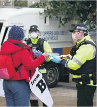  ?? PRESSEYE ?? The PSNI’S different handling of protests by Black Lives Matter movement and right-wing ‘protect our statues’ members was highlighte­d