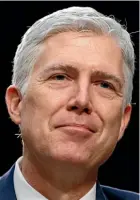  ??  ?? Neil Gorsuch will be sworn in as a justice of the US Supreme Court on Monday (US time).