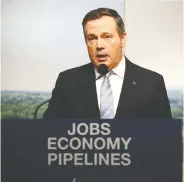  ?? JIM WELLS/POSTMEDIA NEWS ?? Alberta Premier Jason Kenney on Monday urged Ottawa to throw its support behind the Keystone XL pipeline.