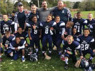  ??  ?? The Pottstown PAL 3rd grade football team put together a 10-0 season this fall and did not allow a point all season.