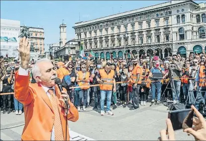  ?? AFP ?? Antonio Pappalardo, exgeneral de los carabinier­i, defiende el regreso a la lira