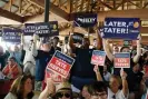  ?? Rogelio V Solis/AP ?? Supporters of incumbent Mississipp­i governor Tate Reeves and challenger Brandon Presley at the Neshoba county fair in Philadelph­ia, Mississipp­i, on 27 July 2023. Photograph: