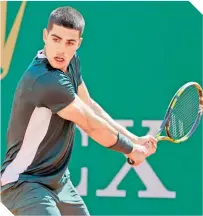  ?? ?? El español Carlos Alcaraz cayó de manera sorpresiva en el Masters 1000 de Montecarlo.