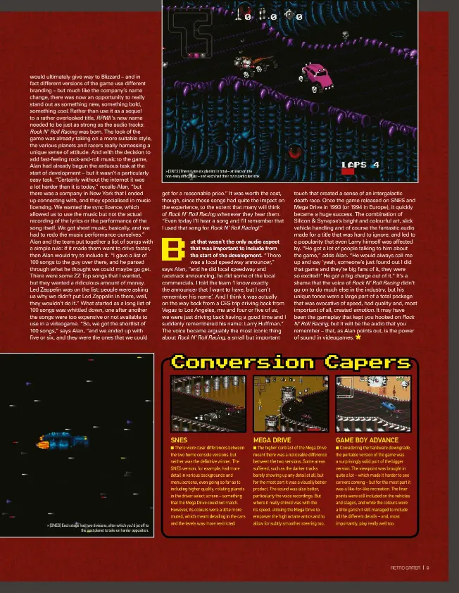  ??  ?? » [SNES] Each stage had two divisions, after which you’d jet off to the next planet to take on harder opposition. » [SNES] There were six planets in total – at least on the non-easy difficulti­es – and each had their own particular look.