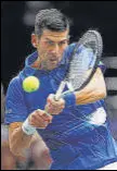  ?? REUTERS ?? Novak Djokovic beat Karen Khachanov 6-4, 6-1.