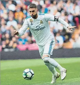  ?? FOTO: EFE ?? Sergio Ramos, capitán del Real Madrid Optimista de cara a la crucial visita a Múnich