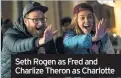  ??  ?? Seth Rogen as Fred and Charlize Theron as Charlotte