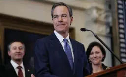  ?? Associated Press ?? n Texas Speaker of the House Joe Straus, R-San Antonio, stands before the opening of the 85th Texas Legislativ­e session Jan. 10 in the house chambers at the Texas State Capitol after he was re-elected for a fifth consecutiv­e term in Austin.