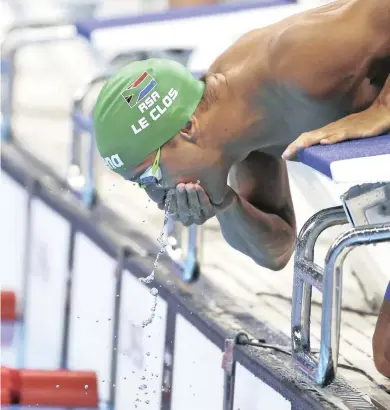  ?? PICTURE: REUTERS ?? TOUGH TO SWALLOW: Chad le Clos is gutted to have not at least won a medal in the 200m butterfly at the Olympics this year after claiming the title four years ago. But his coach believes he will bounce back in the 100m event.