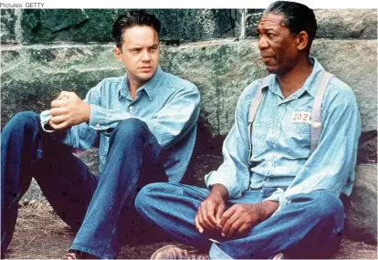  ?? ?? Pictures: GETTY
KITH AND KIN: Morgan Freeman and Tim Robins in The Shawshank Redemption. Below, George Washington