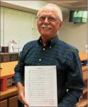  ?? CAROL HARPER — THE MORNING JOURNAL ?? Elyria resident Clarence Barber retired from teaching music for 21 years at Midview Schools. He now serves as managing editor of Ludwig Masters Publicatio­ns, a music publishing firm.