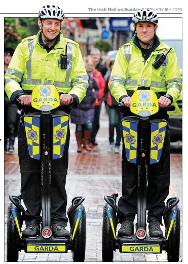  ??  ?? let’s roll: Gardaí show off their new Segways in 2012