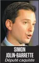  ??  ?? SIMON JOLIN-BARRETTE Député caquiste