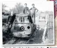  ??  ?? Youngsters­Young take a look at one of the locos at West Lancs Light Railway; inset, members 50 years ago