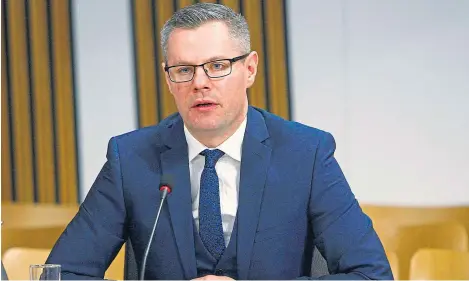 ?? Picture: Andrew Cowan. ?? Finance Secretary Derek Mackay will set out the Scottish Budget amid council cut fears.