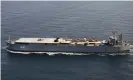  ?? Force/AP ?? The Iranian naval intelligen­ce-gathering and support vessel Makran accompanyi­ng the Sahand. Photograph: Royal Danish Air