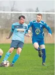  ?? ?? Ian Laing impressed in defence in Ayton’s County Cup win