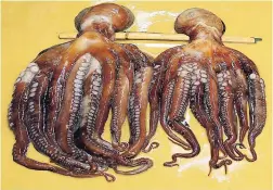  ?? AP ?? In this February 18, 2018 file photo, octopuses are seen drying out before sale at a market in Gangneung, South Korea.