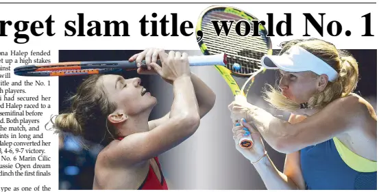  ?? AFP/ EPA ?? Romania’s Simona Halep (above) faces Caroline Wozniacki of Denmark in the Australian Open final.