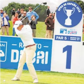  ?? ABC ?? Víctor Pastor, en la salida del hoyo 1 en el Open de España