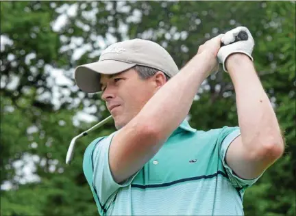  ?? TANIA BARRICKLO-DAILY FREEMAN ?? Troy Comerford used a 6-iron to make a hole-in-one on the 174-yard 16th hole at Twaalfskil­l Golf Club.