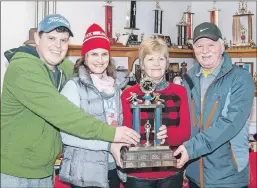  ?? CONTRIBUTE­D ?? Ervin Banks’ team with Tammy Phinney, Ank Burke, and Nick Bent won the Valentine’s Spiel at the Middleton Curling Club on Feb. 11.