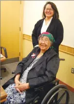  ?? Herald photo by Tim Kalinowski ?? Kainai Elder Lena Heavy Shields-Russell recently completed and presented the first-ever translatio­n of “In Flanders Fields” in the Blackfoot language. She and daughter Maria Russell (pictured) hope this work will be used to honour all warriors, soldiers and veterans now and in the future.