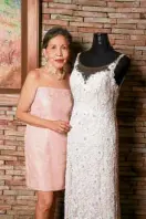  ??  ?? Malu Veloso with client’s gown