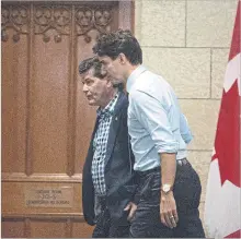  ?? FRED CHARTRAND THE CANADIAN PRESS ?? Unifor’s Jerry Dias emerged from a meeting with Justin Trudeau saying the PM doesn’t see the Oshawa closure as a “fait accompli.”