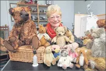  ??  ?? Creative Sue says she just loves being surrounded by teddies in her Kilbarchan home Pictures Chris Austin