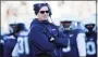  ?? Stew Milne / Associated Press ?? UConn interim head coach Lou Spanos watches a replay during the second half against Houston on Nov. 27 in East Hartford.