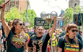  ?? GETTY IMAGES ?? Former Greens senator Lidia Thorpe, left, is among the Indigenous Australian­s who want a treaty process instead of the proposed Voice To Parliament.