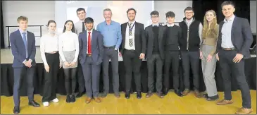  ?? Picture: St Bartholome­w’s School ?? Kevin Gaskell with pupils at St Bartholome­w’s School