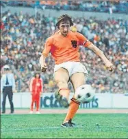  ??  ?? Johan Cruyff Líder de la gran Holanda de 1974