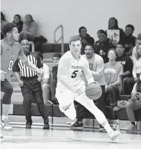  ?? JAMES T. VAN RENSSELAER/FOR THE BALTIMORE SUN ?? Johns Hopkins’ Conner Delaney leads the Blue Jays in scoring and assists after missing most of last season with a Jones fracture in his foot.