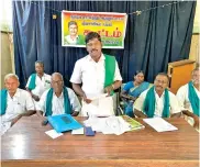  ?? ?? The Tank and River Ayacutdars Welfare Associatio­n meeting under way in Thanjavur on Wednesday