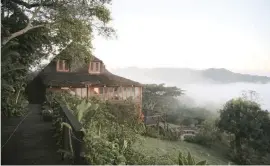  ??  ?? The Pondoland lodge is set against the misty hills that form a backdrop above the Umzimvubu River.