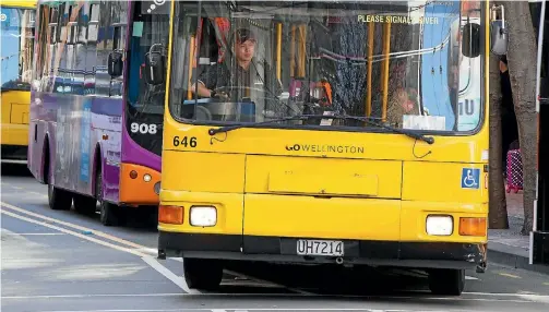  ??  ?? Typical - the bus is late and then three turn up. Wellington’s bus service is struggling to cope with a surge in passengers, meaning some services have been cancelled, leaving people in the lurch.