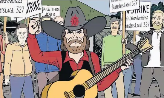  ?? Cinemax ?? COUNTRY SINGER Johnny Paycheck of “Take This Job and Shove It” fame had a wildly colorful career that gave Mike Judge fodder for his new semi-animated series.