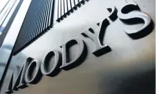  ?? /Reuters ?? Take the long view: Moody’s is the only ratings agency that does not have SA on junk status, although it has the rating on review for a downgrade.