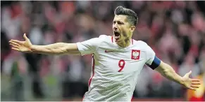  ?? GETTY IMAGES FILES ?? Poland’s World Cup entry relies heavily on forward Robert Lewandowsk­i, who was top scorer overall in European qualifying with 16 goals. But Columbia also looks to do well this year.