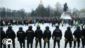  ??  ?? Proteste in St. Petersburg am 23.1.2021