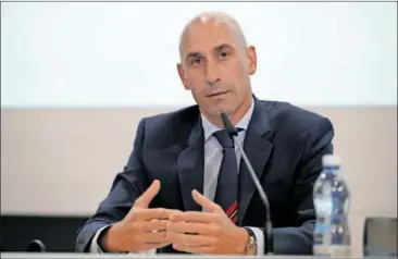  ?? ?? Luis Rubiales, presidente de la Real Federación Española de Fútbol.