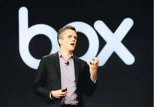  ?? MICHAEL SHORT/BLOOMBERG ?? Aaron Levie, CEO of Box Inc., says his company is expanding to Canada for a number of reasons, one of which is to take advantage of Canadian tech talent.
