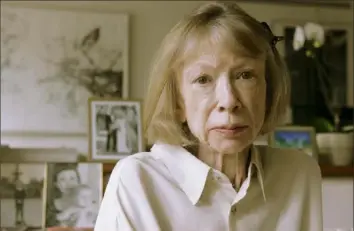  ?? Kathy Willens/Associated Press ?? Joan Didion, who emerged as a distinctiv­e voice in the “New Journalism” of the 1960s to launch a lauded career as an author, essayist and screenwrit­er, died Thursday. She was 87.