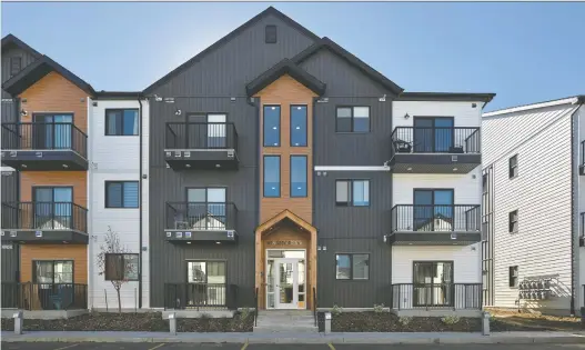  ?? PHOTOS: MERLE PROSOFSKY ?? StreetSide Developmen­ts won Best Apartment Building for West Secord Urban Flats at the CHBA Edmonton Region's 2024 Awards of Excellence in housing.