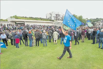  ??  ?? FLAGGING: The UK economy is expected to slow sharply next year amid huge uncertaint­y arising from the Brexit vote. Picture: Gordon Terris