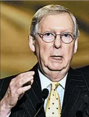  ??  ?? Senate Minority Leader Chuck Schumer and Majority Leader Mitch McConnell are working on the short-term funding bill.