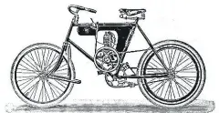  ?? ?? The 1908 KD showing the engine mounted in a bicycle frame.