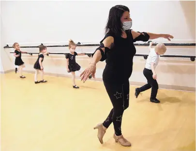  ?? ADOLPHE PIERRE-LOUIS/JOURNAL ?? Sandra Rubi leads a group of youngsters in a tap class Jan. 13 at Sandra’s School of Dance.